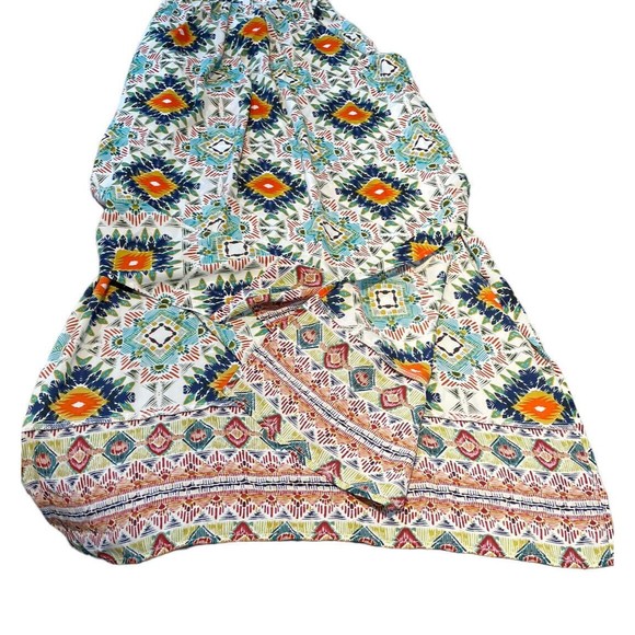 Spense Womens White Aztec Print Dress Sz Large NWT Side Slit Coverup - Picture 14 of 16